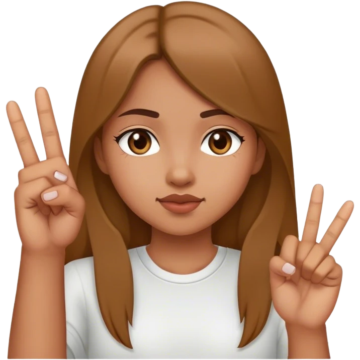 Girl with middle finger emoji