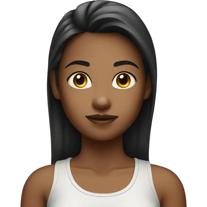 A girl with a tank top emoji
