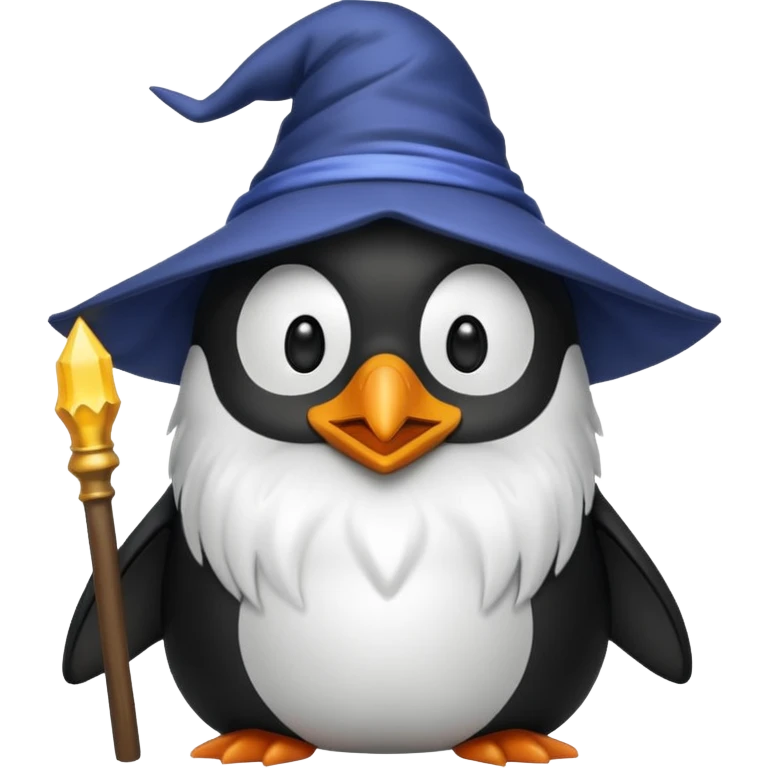 Wizard penguin mewing emoji