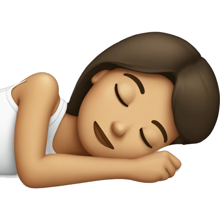 Brunette girl sleeping emoji