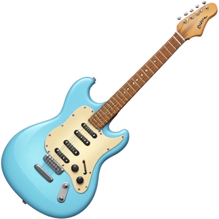 electro guitar light blue emoji