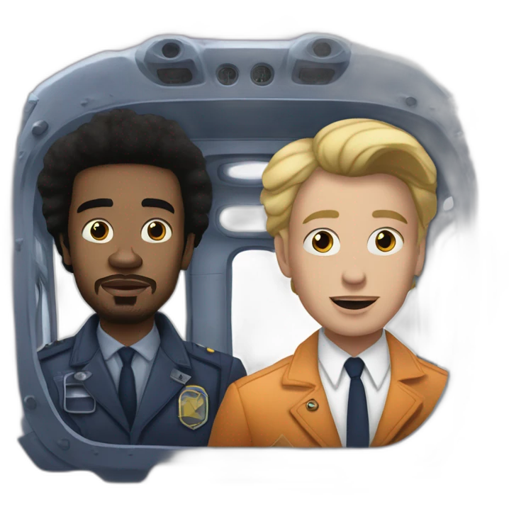 Ice spice and Danny Brown step into the twilight zone matter transporter emoji