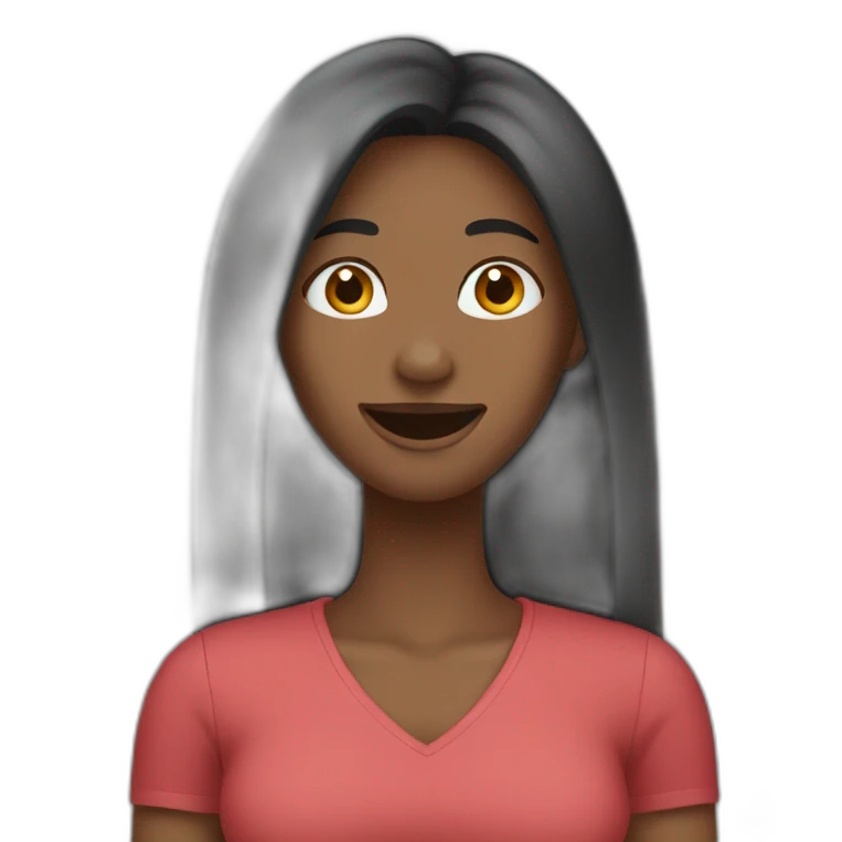 black—woman—with—long-straight-hair-clapping emoji