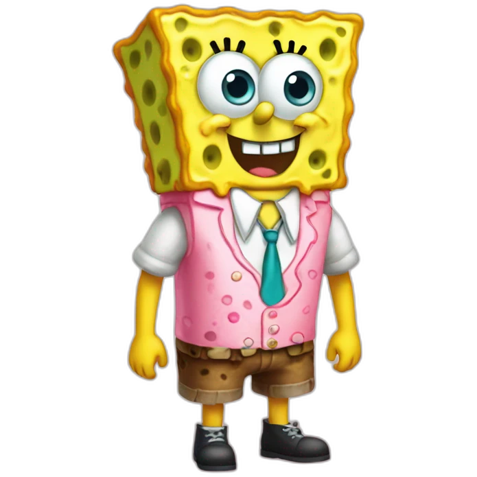 Kawaii SpongeBob full body emoji