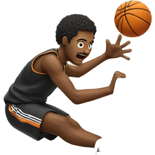 dunking on a laptop emoji