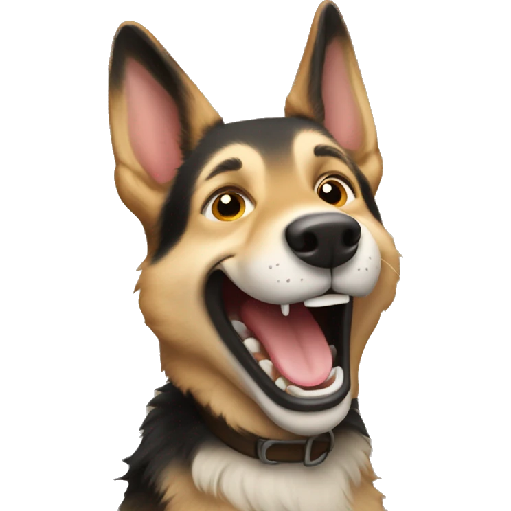 Belgium Shepard laughing emoji