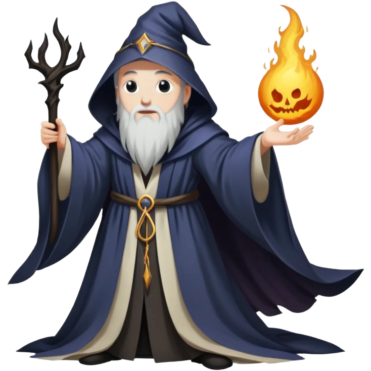 wizard summoning a dark shadow creature from the ground emoji