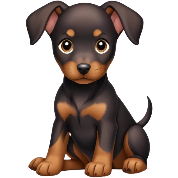 Dobermann puppy natural dar emoji