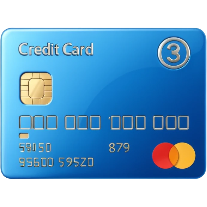 3D style credit card icon, no text emoji