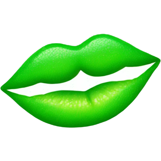 Green lips with lime in it emoji