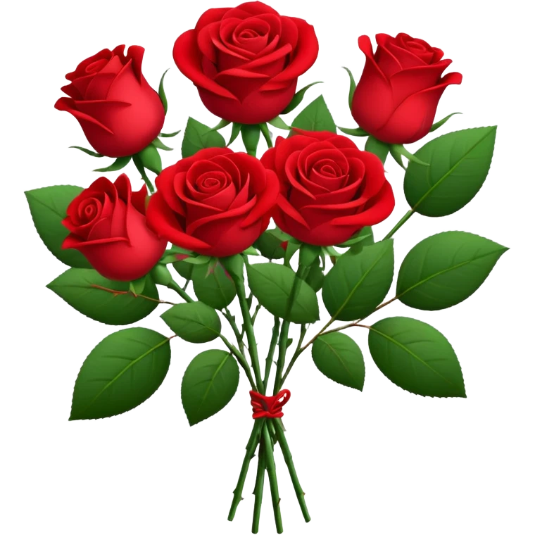 A delicate hand-tied rose bouquet emoji