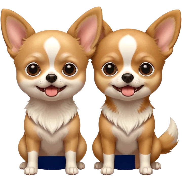 two annoying chihuahuas barking emoji
