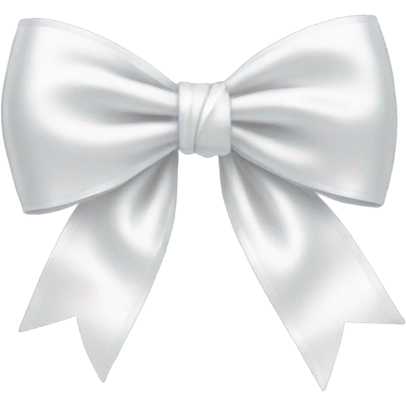 white satin bow emoji