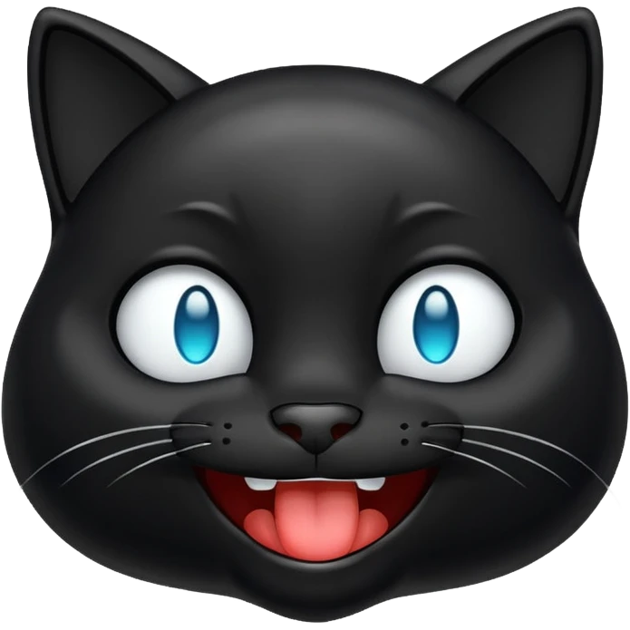 emoji de gatto negro riéndose con lagrimas 😹 emoji