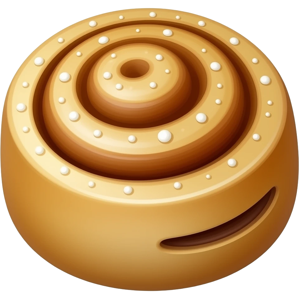 traditional danish cinnamon roll emoji
