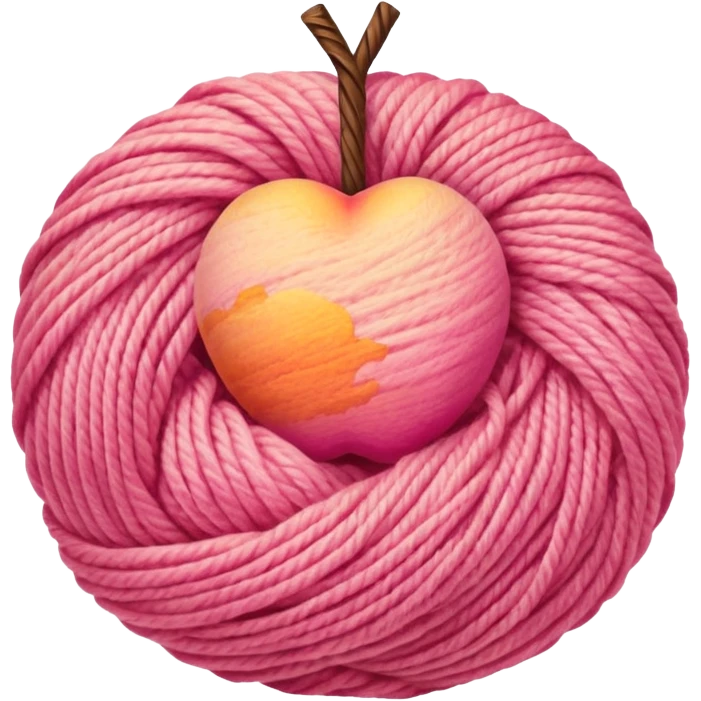 yarn with color like a peach-pinky sunset emoji
