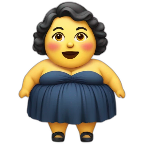 fat lady opera singer emoji