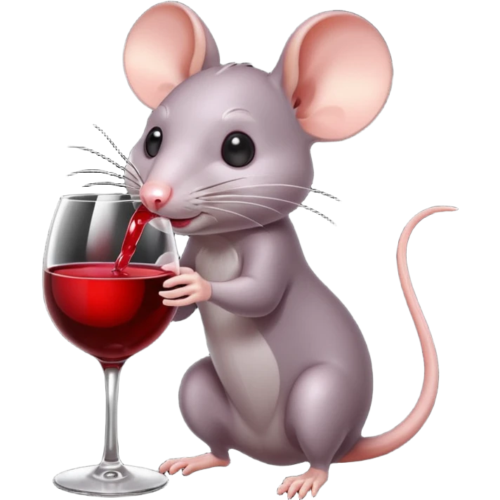 Rat drinking wine emoji