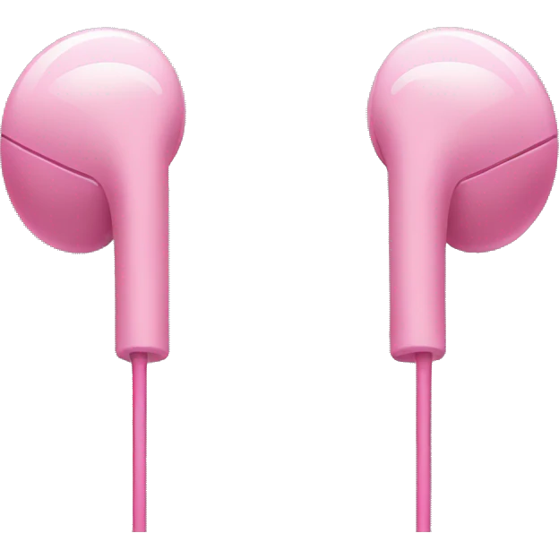 Pink earbuds  emoji