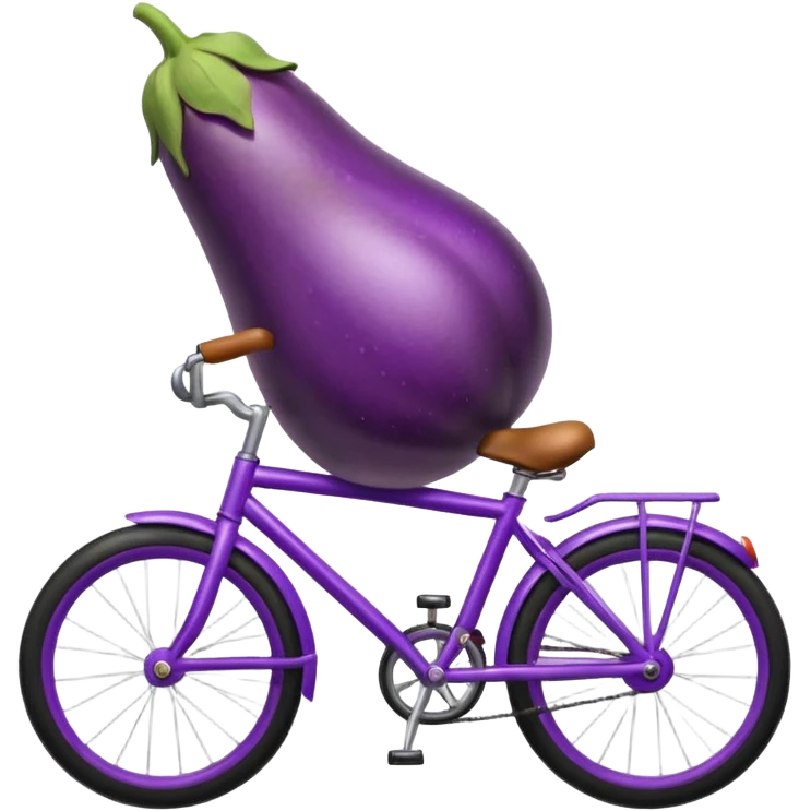 egg plant on bike  emoji