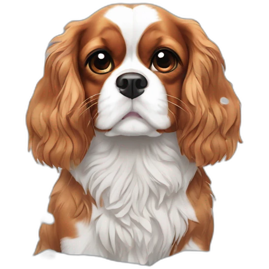 Cavalier king charles in the snow emoji