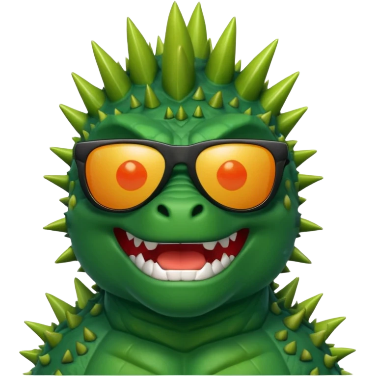 Godzilla wearing sunglasses emoji