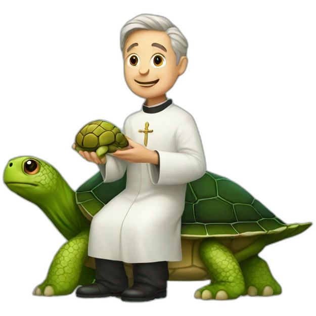 a Priest with a turtle emoji