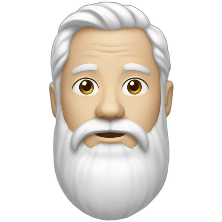 Barbe blanche emoji