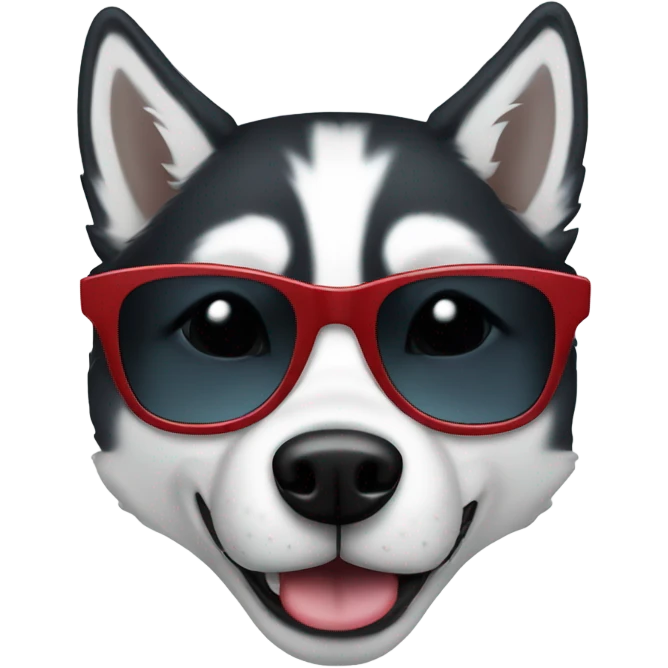 Husky with sunglasses emoji