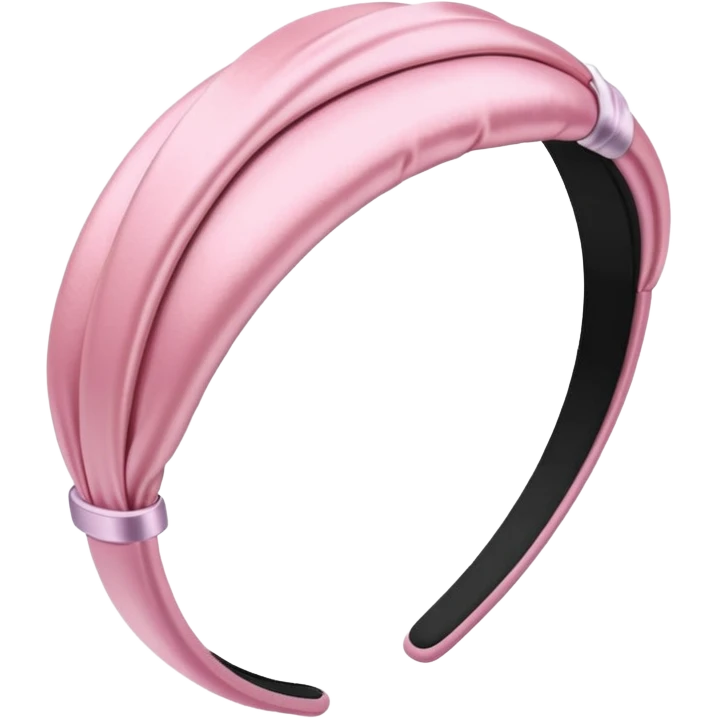 pastel pink satin hair band emoji