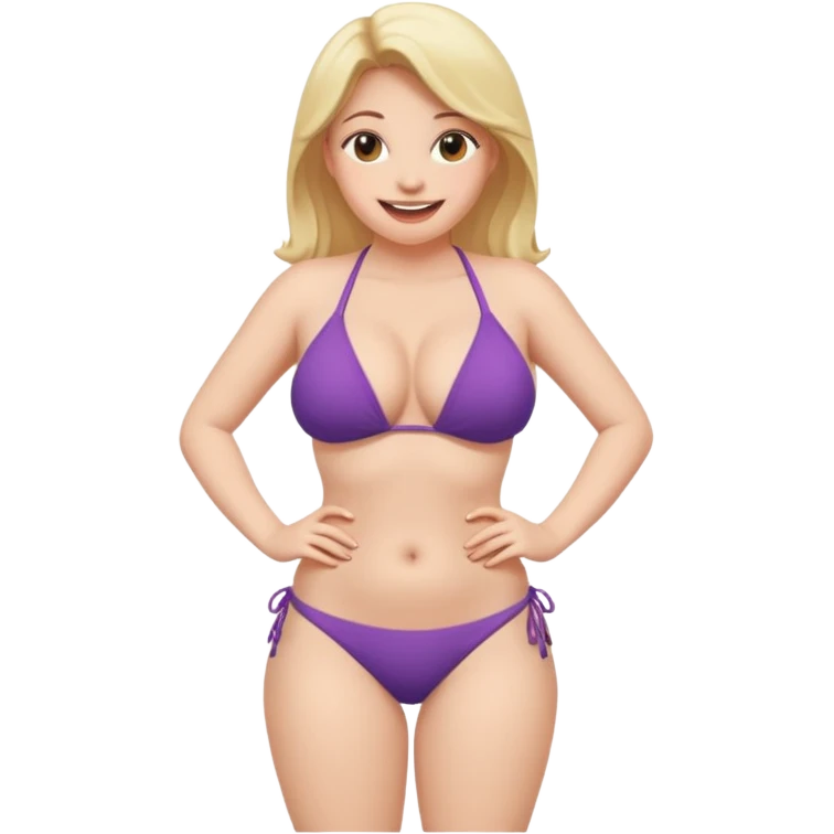 tight busty bikini female full body with huge tits and ass emoji