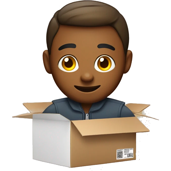 A food delivery man in a food delivery box

 emoji