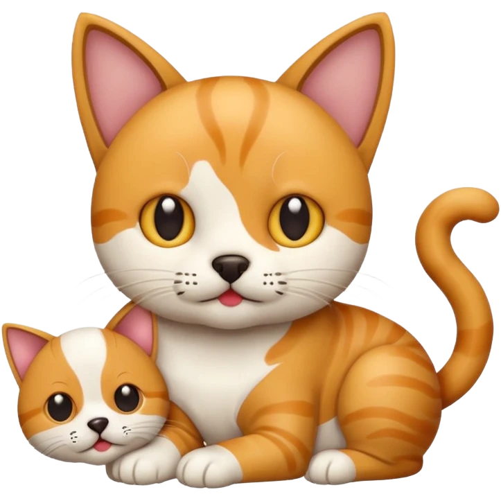cat mix with dog emoji