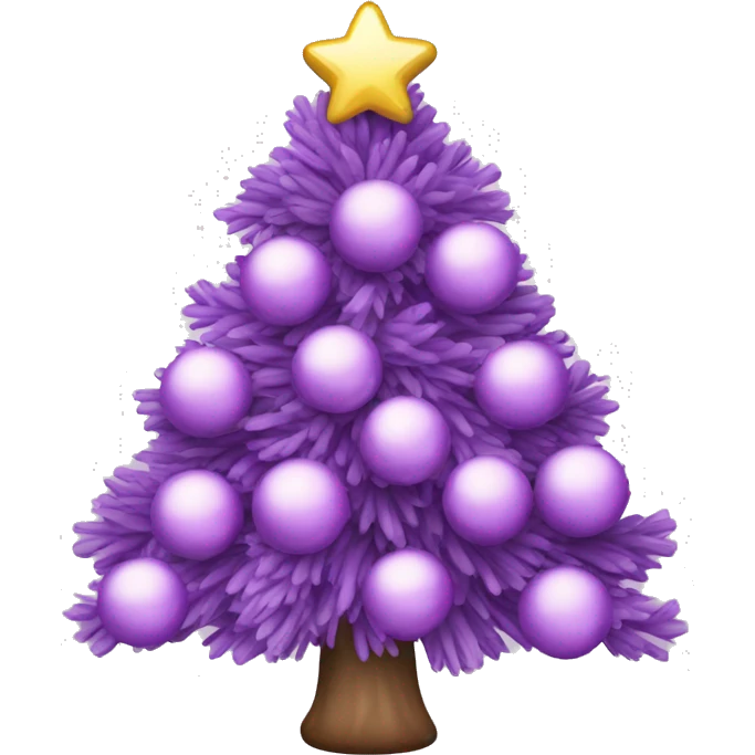 Lavender Christmas tree pink ornaments  emoji