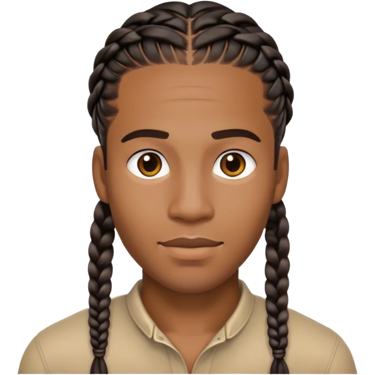 un hombre negro con trenzas y muy guapo emoji