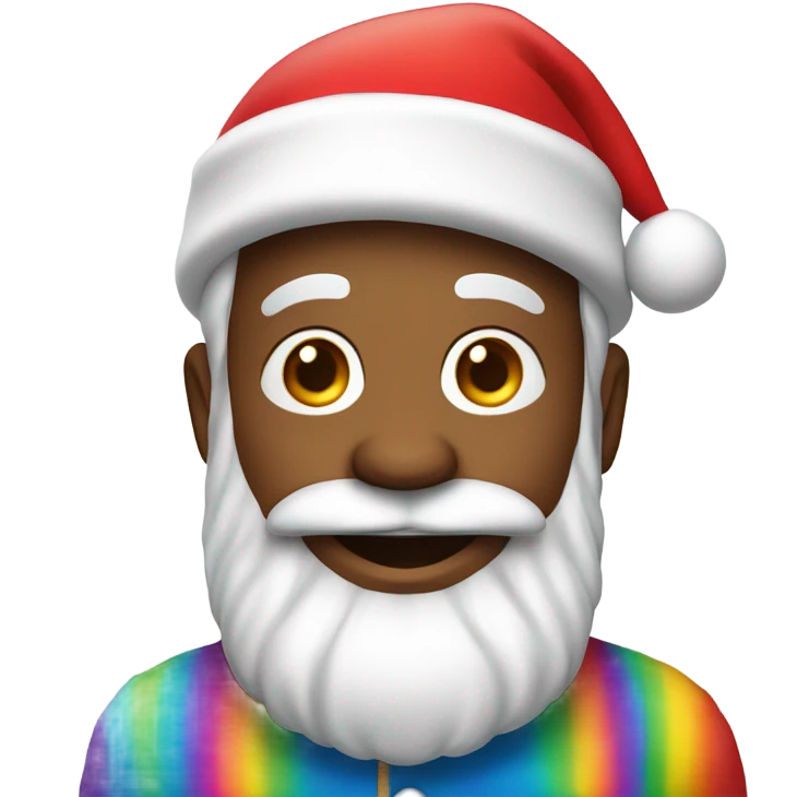 Rainbow Santa Claus  emoji