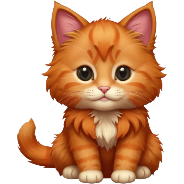 a sitting red kitten emoji