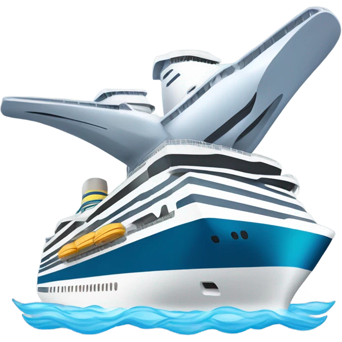 A cruise ship with wings emoji
