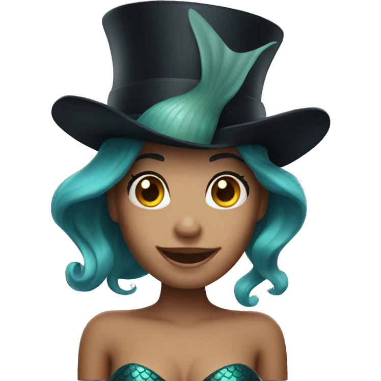 Mermaid with a top hat  emoji