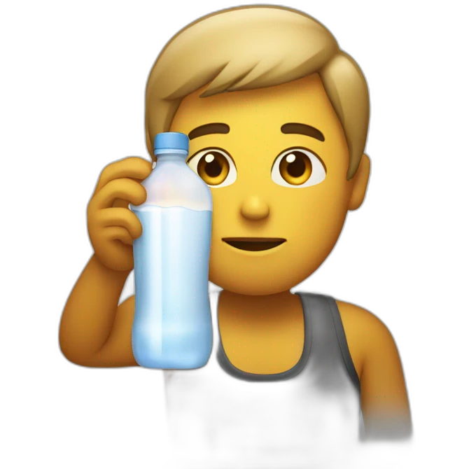 a person drinking liquid calorie emoji