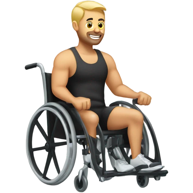 Wheelchair man working out  emoji