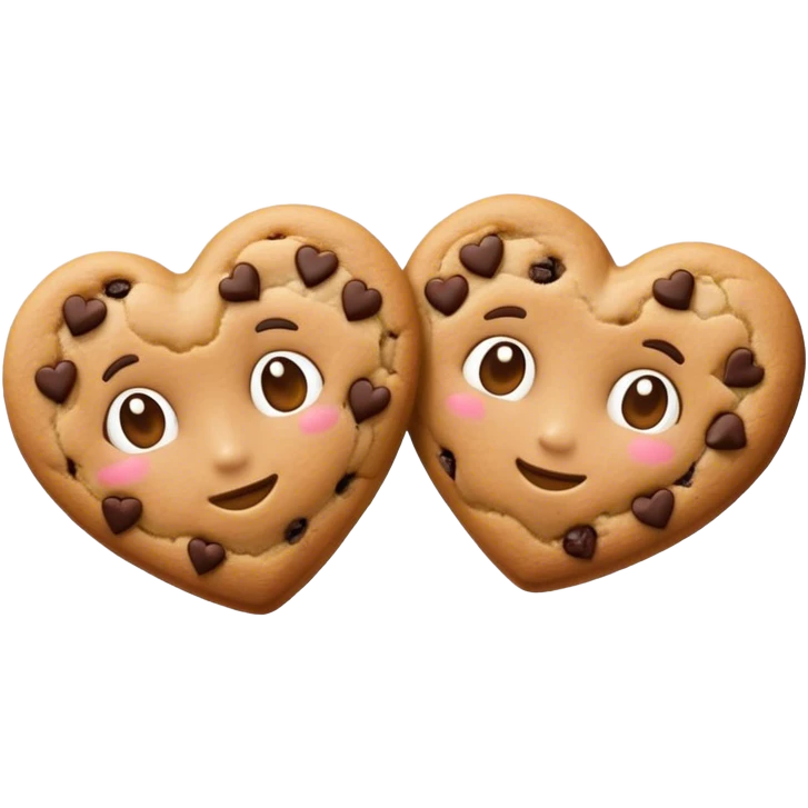 Cookie heart twins  emoji