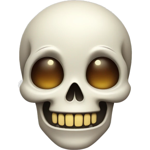 Cartoon Skull smiling emoji