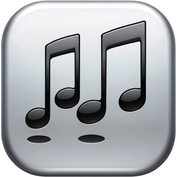 music icon black and white color gradients  emoji