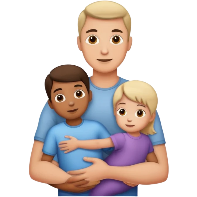 Man holding children  emoji