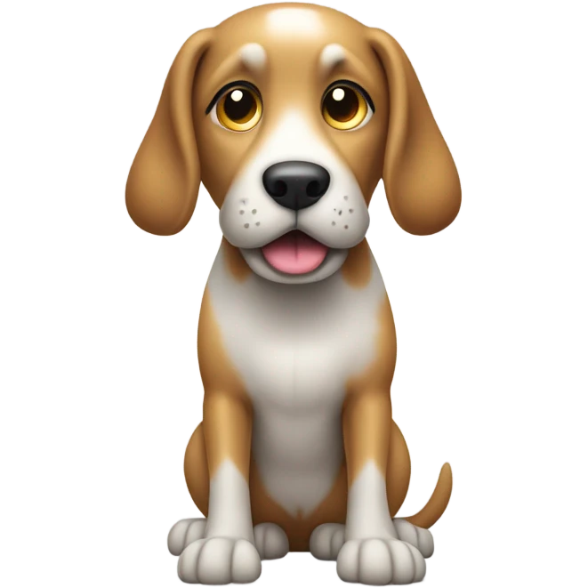 A dog walking like a human emoji