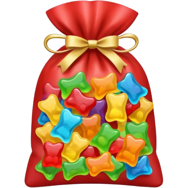 Bolsita de gomitas con dedicatoria de regalo  emoji
