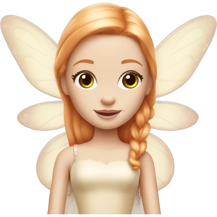 Pale Barbie fairy ginger emoji