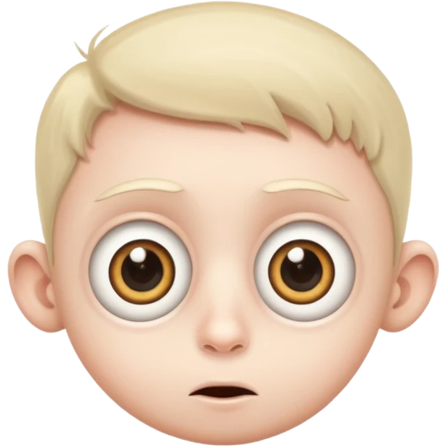 Little man with three big eyes emoji