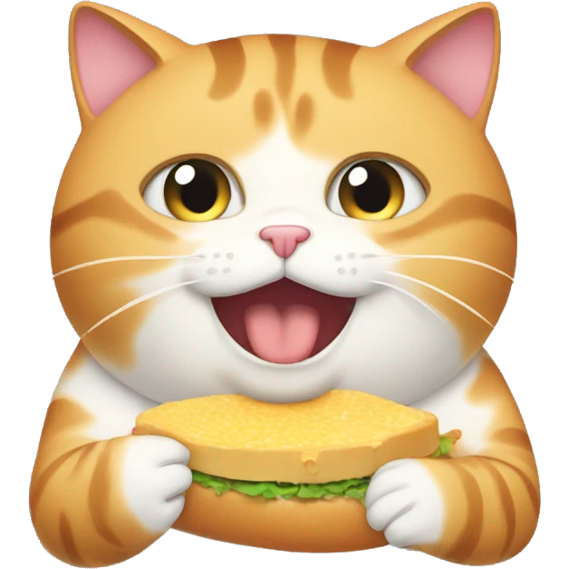 Fat cat eating for me emoji